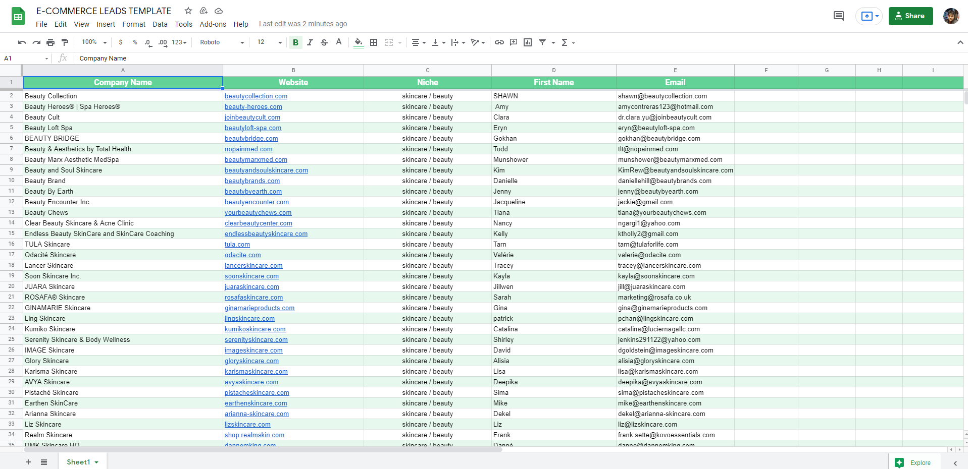 E-commerce Lead Generation + Business Email List Building